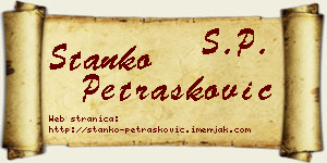 Stanko Petrašković vizit kartica